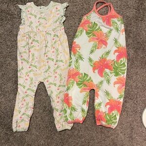 Burt’s Bees Floral Baby Jumpsuits